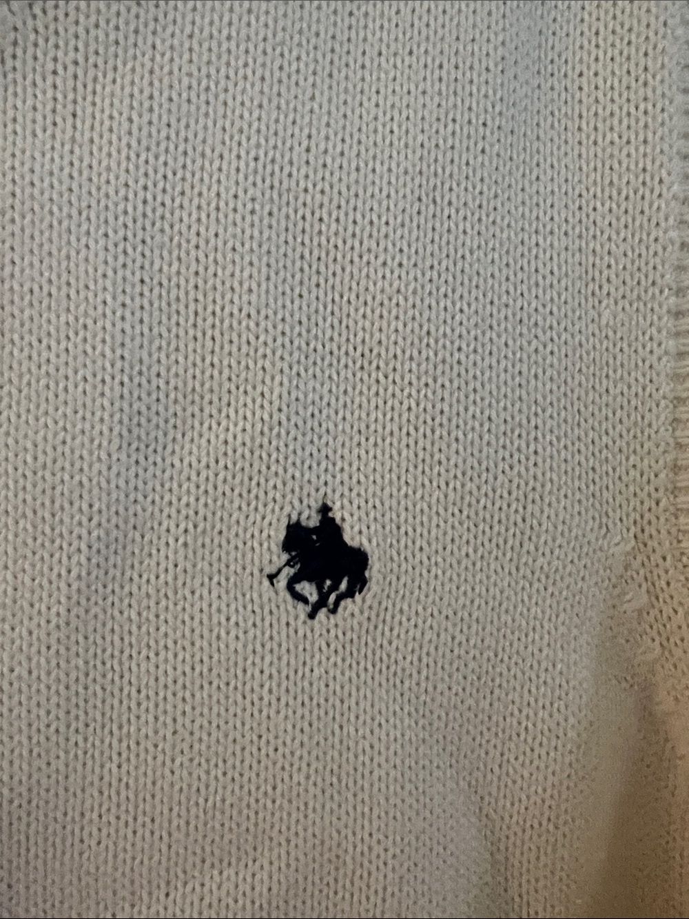 Polo by Ralph Lauren Cream V-Neck Sweater Vest with Navy Pony - Picture 4 of 5